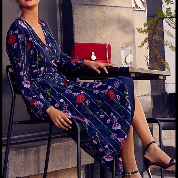 Ted Baker floral wrap dress Saks - Picture 2 of 4
